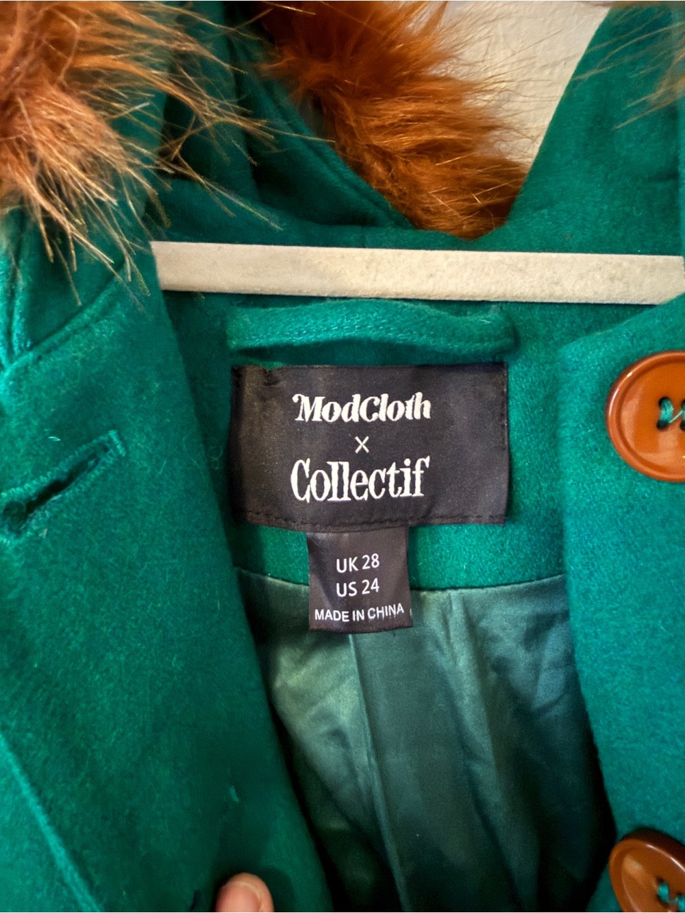 ModCloth x Collectif When Autumn Leaves Are Falling From The Tree Hooded Coat 24 - Picture 8 of 9
